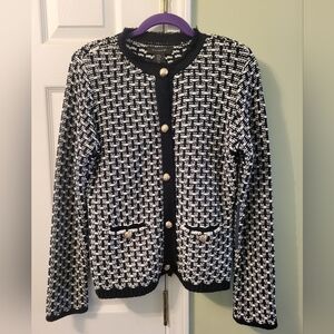 NWT Tahari Knit Sweater Cardigan Button Up Medium